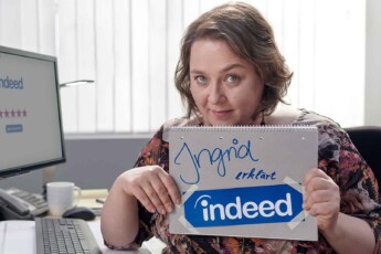 Zurück als Vertrauensfigur: „Ingrid“ steht im Zentrum der neuen Indeed-Kampagne.