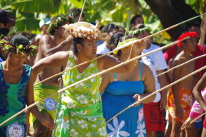 Unvergessliche Erinnerungen: Auf Tahiti erlebten sie auf einem Festival traditionelle polynesische Wettkämpfe