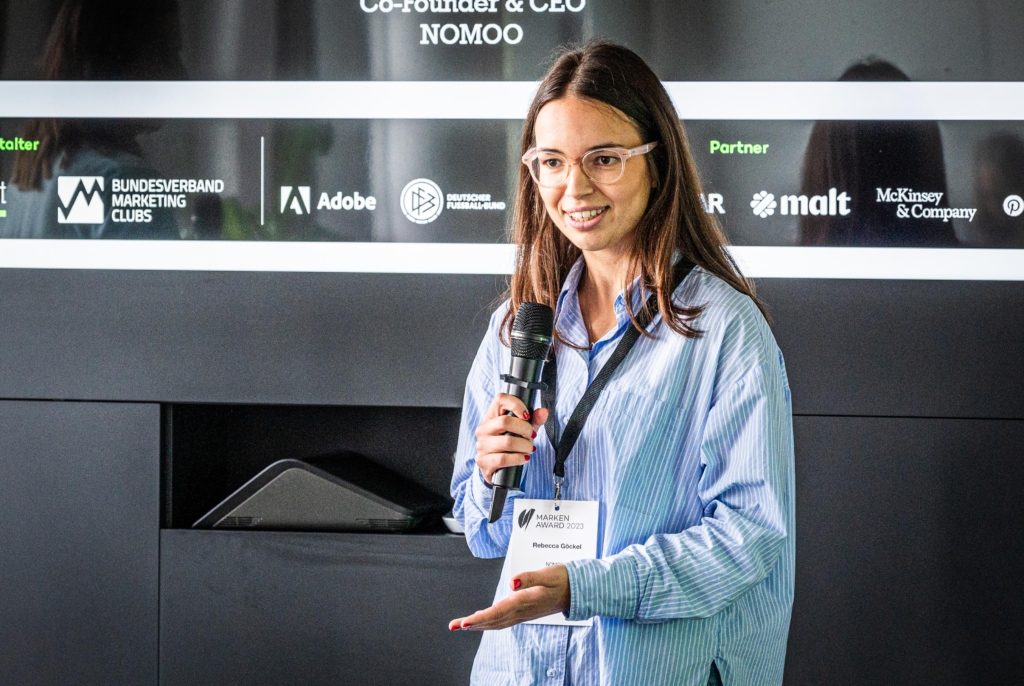 "Für den Massenmarkt, glaube ich gar nicht, dass es so unfassbar wichtig ist, bio zu sein. Aber es unterscheidet die Marke von anderen", sagt Rebecca Göckel, Co-Founder & CEO Nomoo. (©Foto Vogt)
