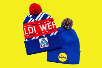 Marken Merch, Merchandise Mützen Lidl und Aldi