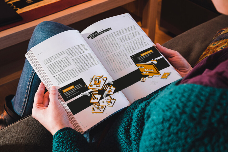 mockup reading book empty pages woman hands