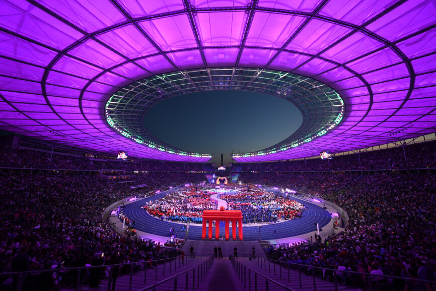 Olympiastadion  - Eroeffnungsfeier der Special Olympics World Games Berlin 2023 im Olympiastadion in Berlin am 17.06.2023  - Fotograf: Juri Reetz