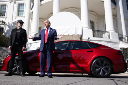 Trump Promotes Tesla Vehicles At White House