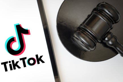 Dhaka, Bangladesch - 14. Januar 2025: Ein iPad zeigt das tiktok-Logo neben einem Richterhammer. Dhaka, Bangladesh- 14 Jan 2025: An iPad displays the tiktok logo alongside a judge s gavel. Copyright: xZoonar.com/MojahidxMottakinx 22756852