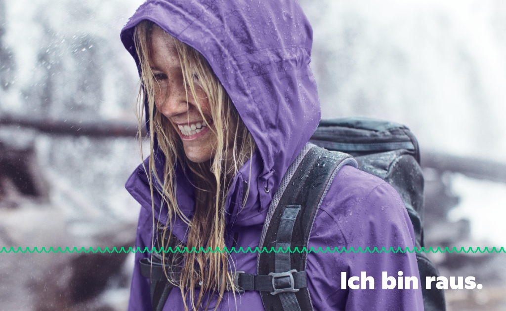 Das neue Markenversprechen „Ich bin raus“ ist bewusst als Gegenentwurf zu „Höher, schneller, weiter“ angelegt. (© Schöffel)