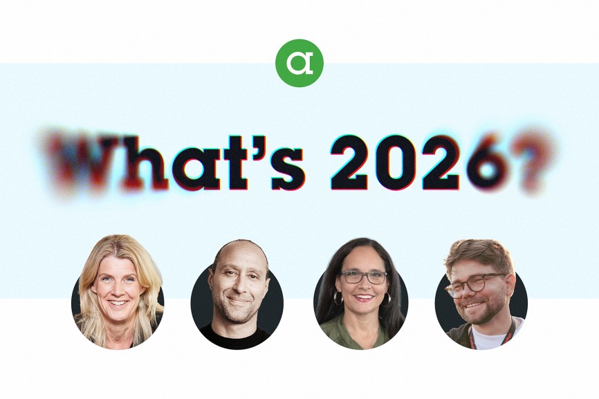 Vier Marketingfachleute mit klarer Haltung (v.l.n.r.): Susan Schramm (CMO Motel One), Giuseppe Fiordispina (Leiter Marketing Cupra Seat Deutschland), Andrea Spielmann (CMO Lorenz Snacks) und Jannis Meseke (Marketingleiter Voelkel).