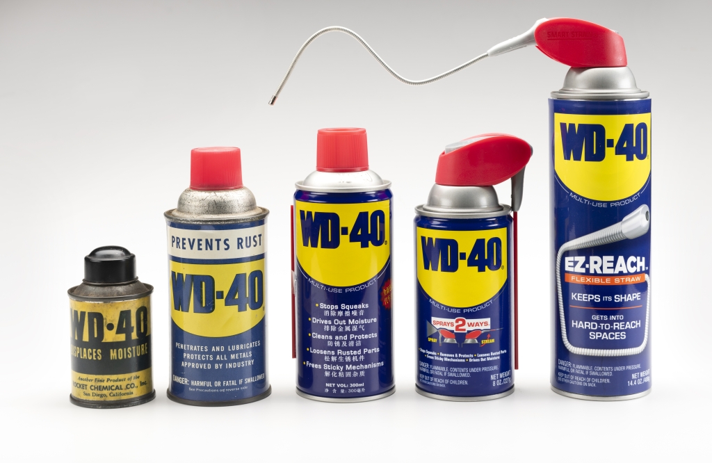 Evolution statt Revolution: die Sprühflaschen von WD-40 im Wandel. (© WD-40)