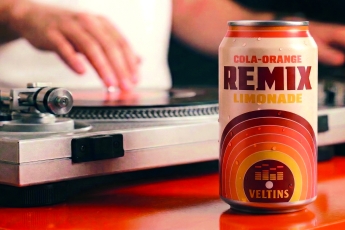 Innovation im Retro-Stil: Die Brauerei Veltins ist in diesem Frühjahr mit "Remix" in den Markt für Mixgetränke aus Cola und Orangenlimonade eingestiegen.