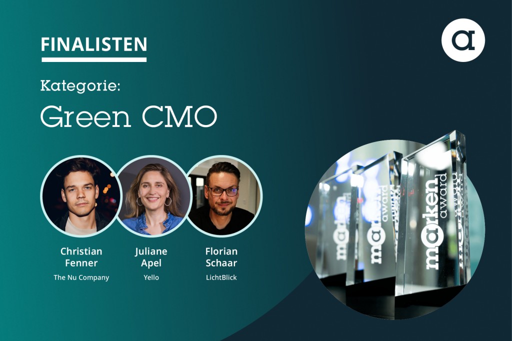 Christian Fenner, Juliane Apel und Florian Schaar (v.l.) sind in der Kategorie „Green CMO“ nominiert.