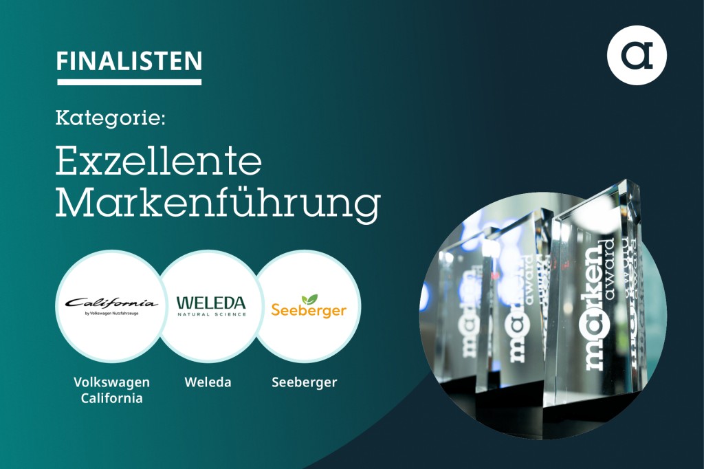 Drei starke Marken sind in der Kategorie „Exzellente Markenführung“ nominiert.